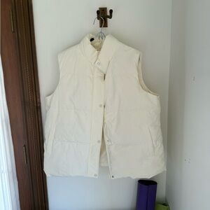 Women's Cream Puffer Down Vest